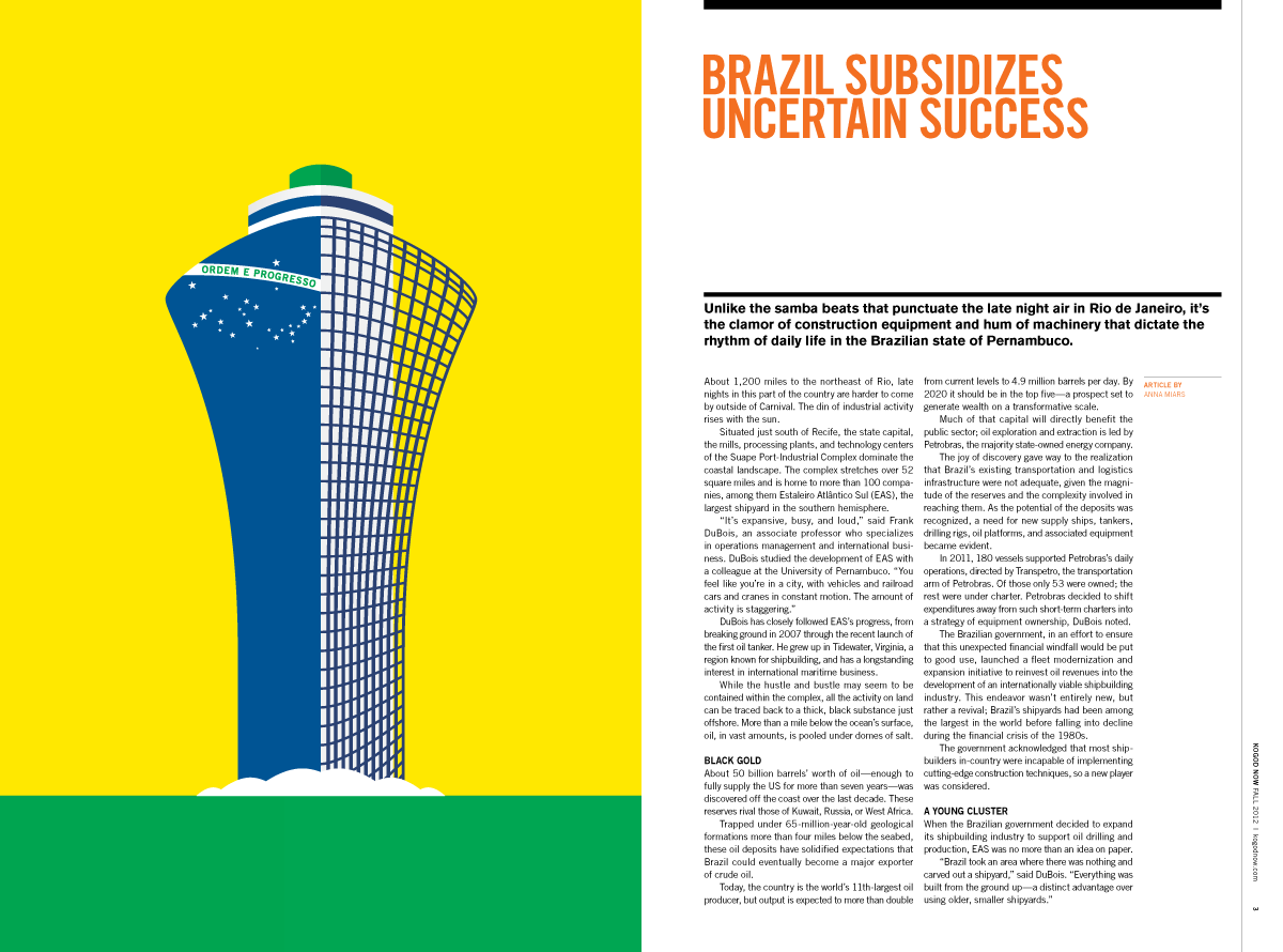 Neue Now Design Co / Dave Kriebel / American University Kogod School of Business / Kogod Now Brazilian Shipyards Editorial