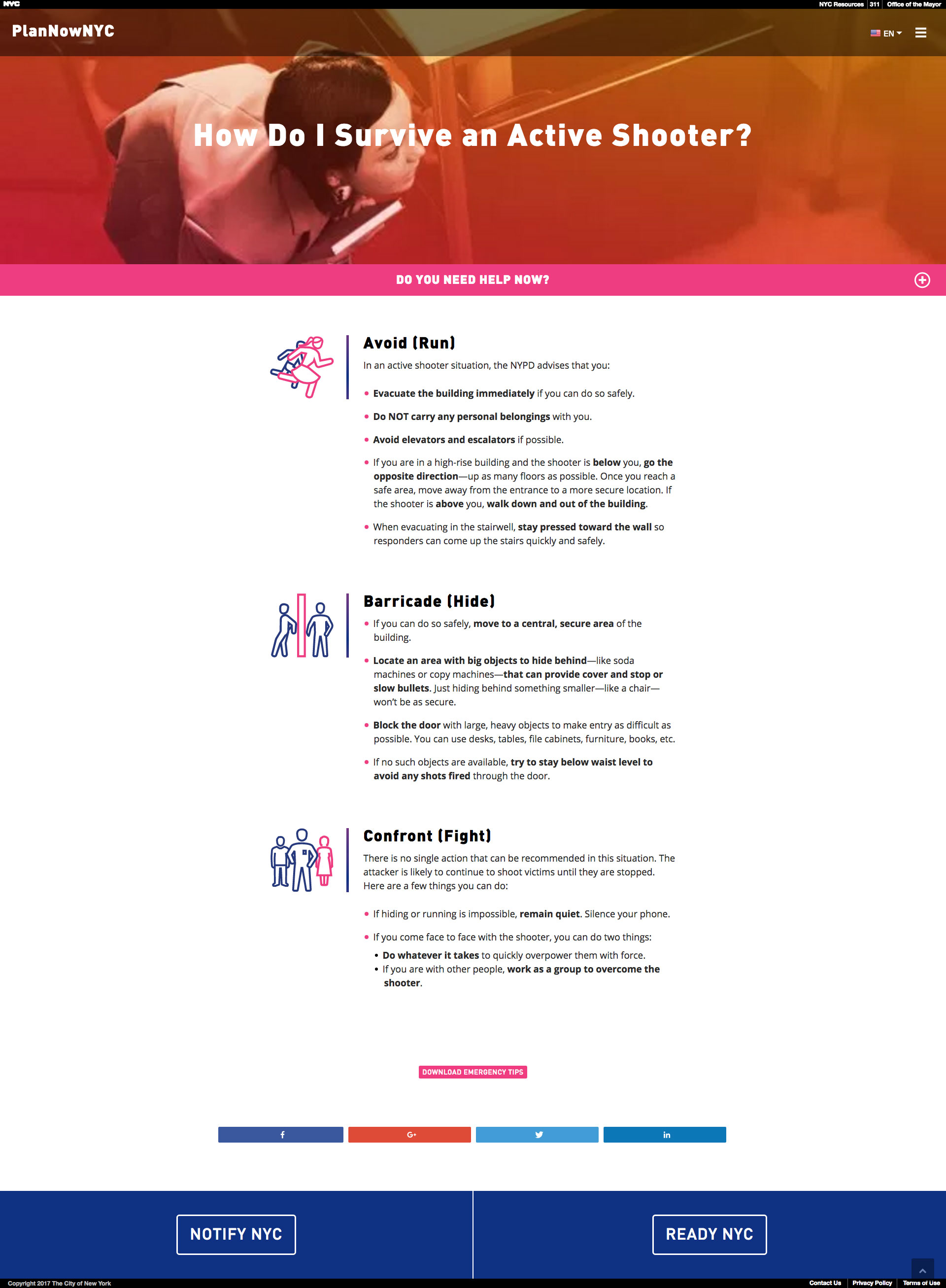 Neue Now Design Co / Dave Kriebel / The City of New York / Disaster Preparedness Website